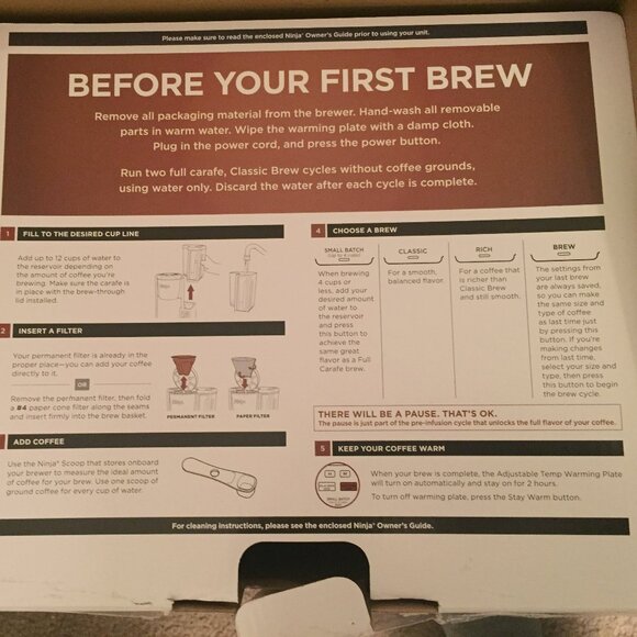 Ninja Coffee 12-Cup Programmable Brewer Coffee Maker CE200 NEW OPEN BOX - Picture 12 of 12